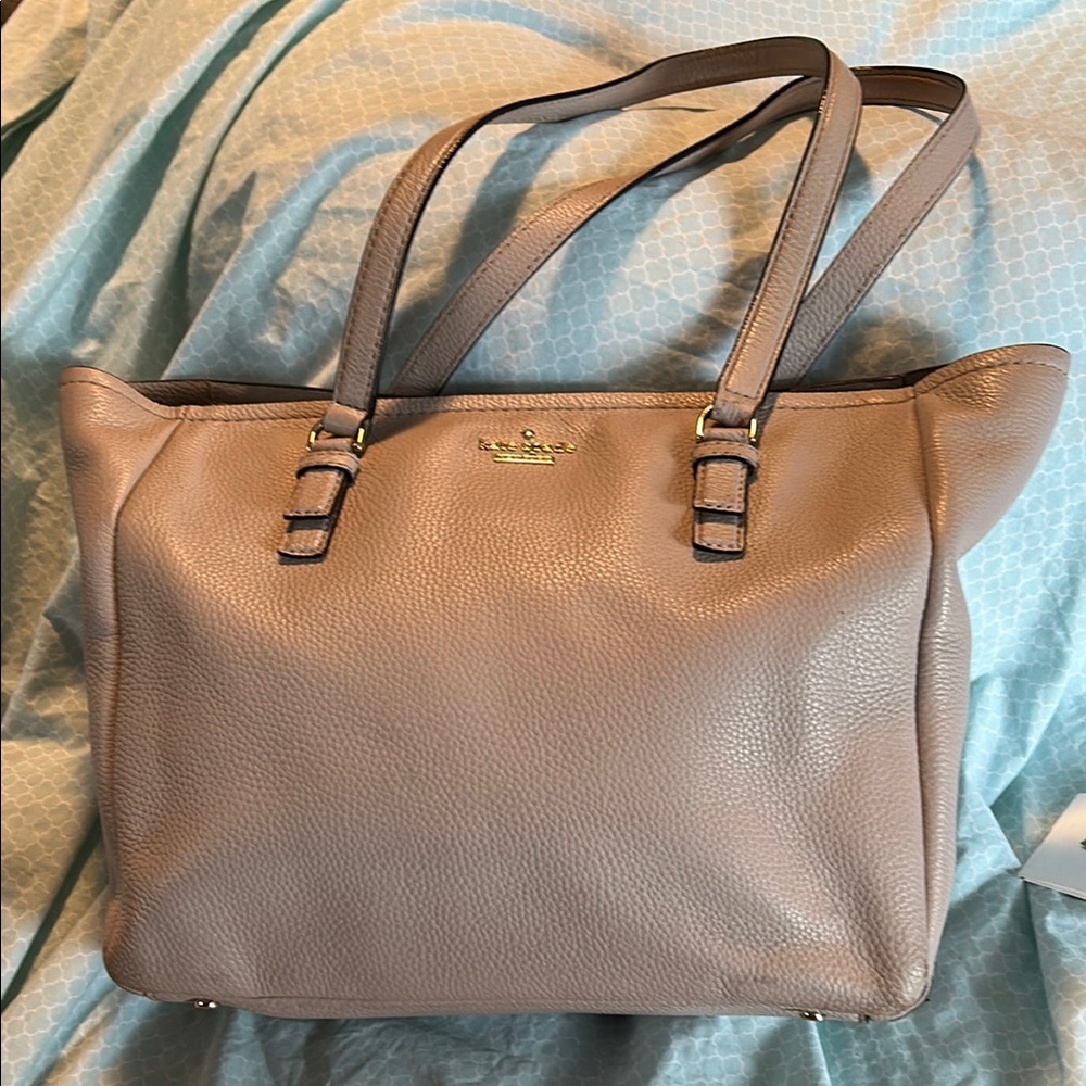 Kate Spade Tan Leather Tote Bag